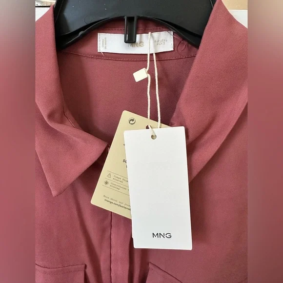 Mango Dusty Rose Zip-Up jumpsuit🩷 - Picture 2 of 10